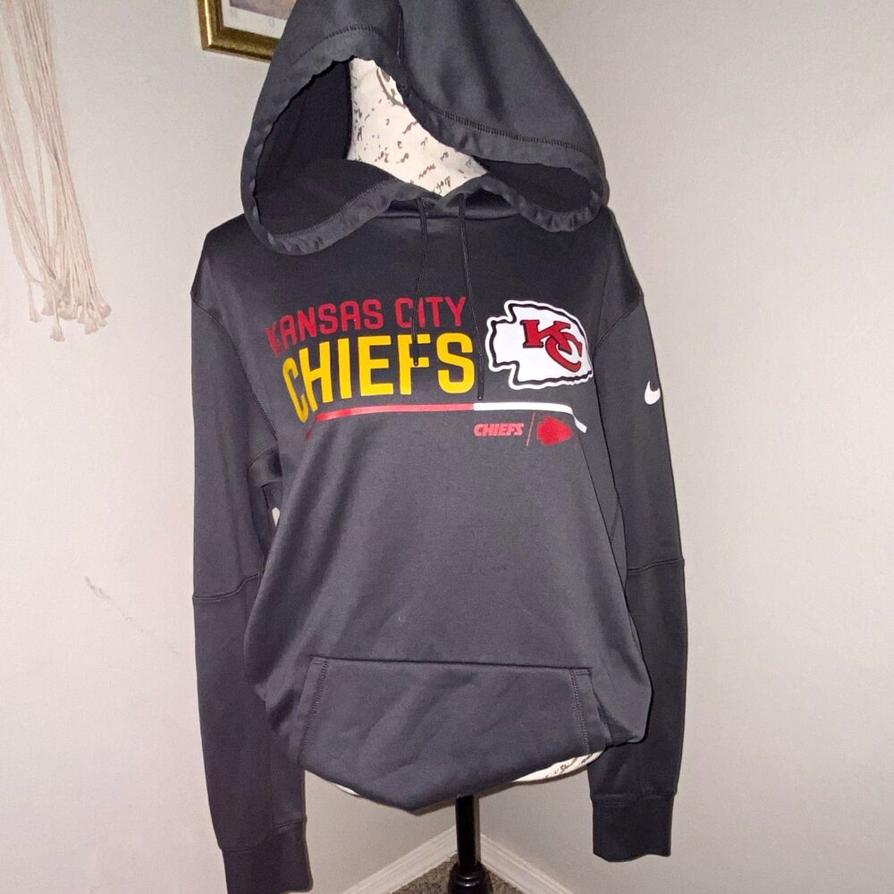 Nike Kansas City Chiefs NFL Gray Pullover Hoodie Sweatshirt, Men's Size M